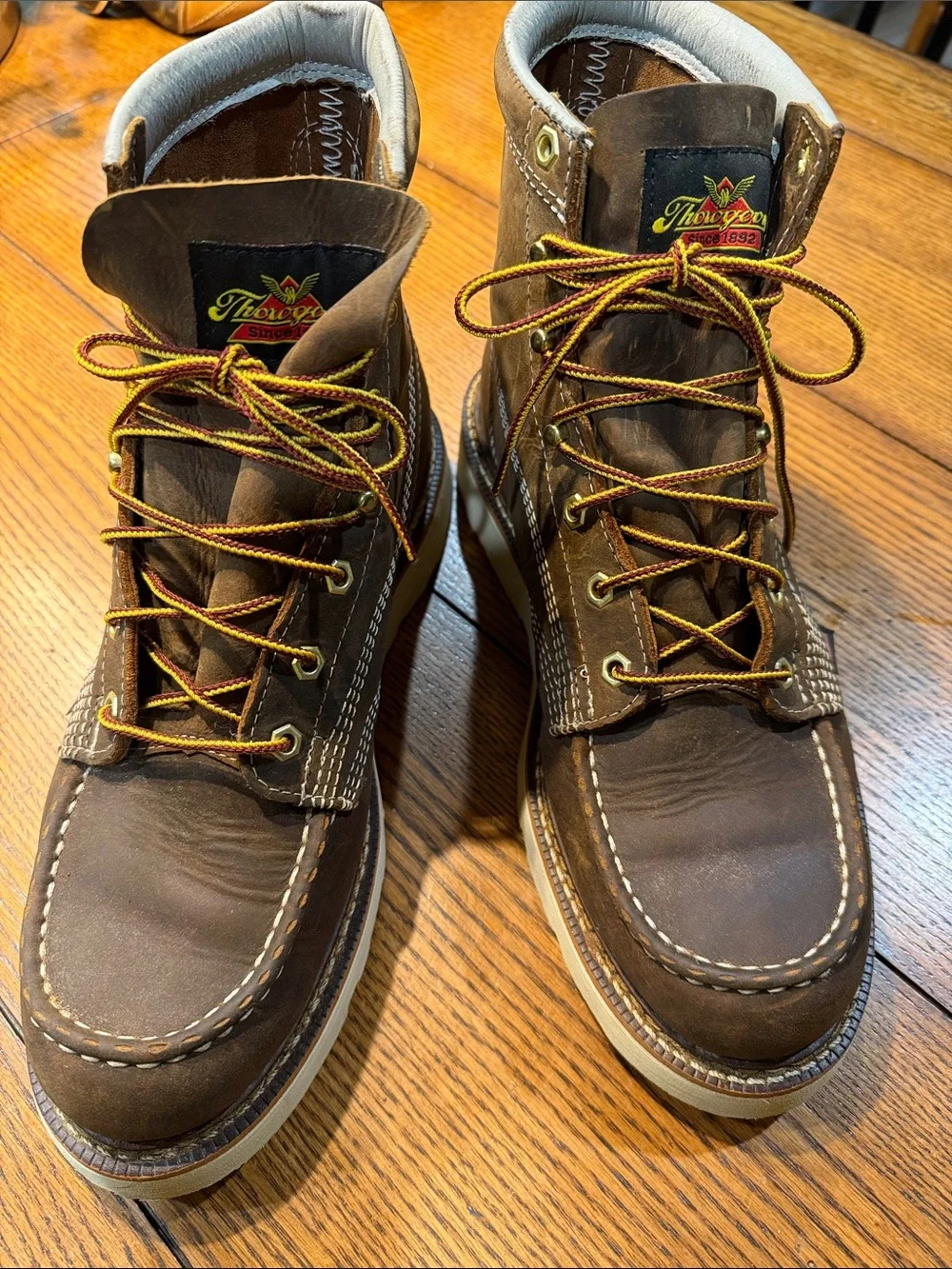 Brown Leather Thorogood Work Boots - Men's